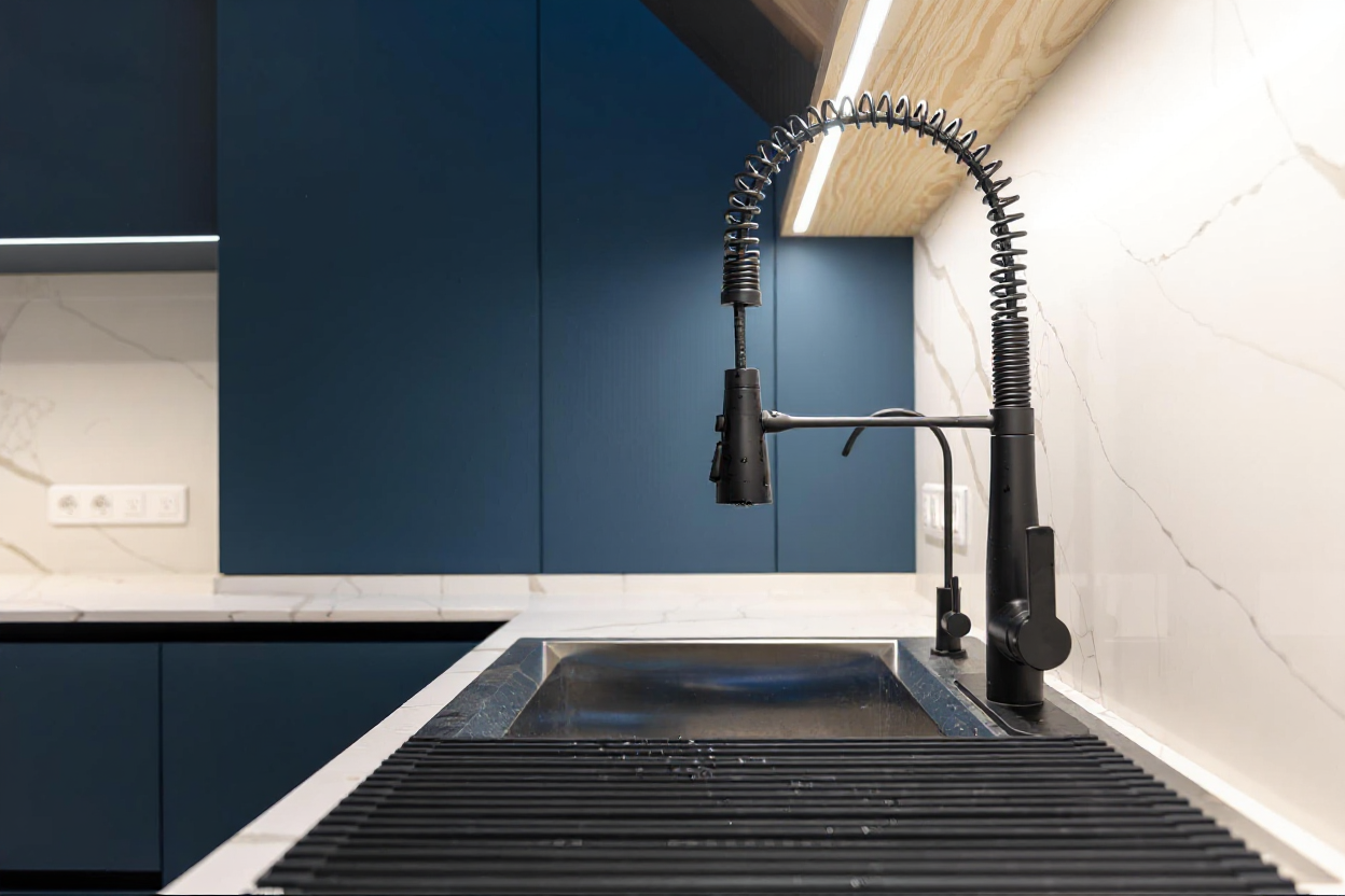 spring coil kitchen faucet